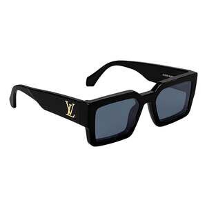 Louis Vuitton Clash Square Sunglasses Black Frame Gold LV